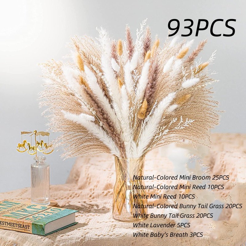 45cm Natural Dried Flowers Reed Real Flower Bouquet Pampas Grass for wedding decoration