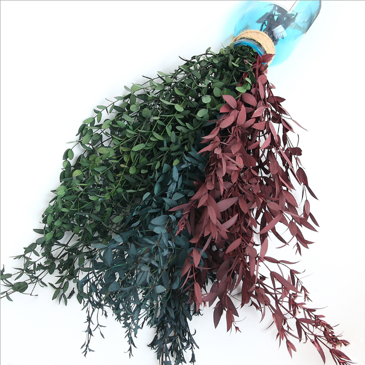 Factory supply preserved eucalyptus parvifolia artificial flower for DIY flower arrangement rose box