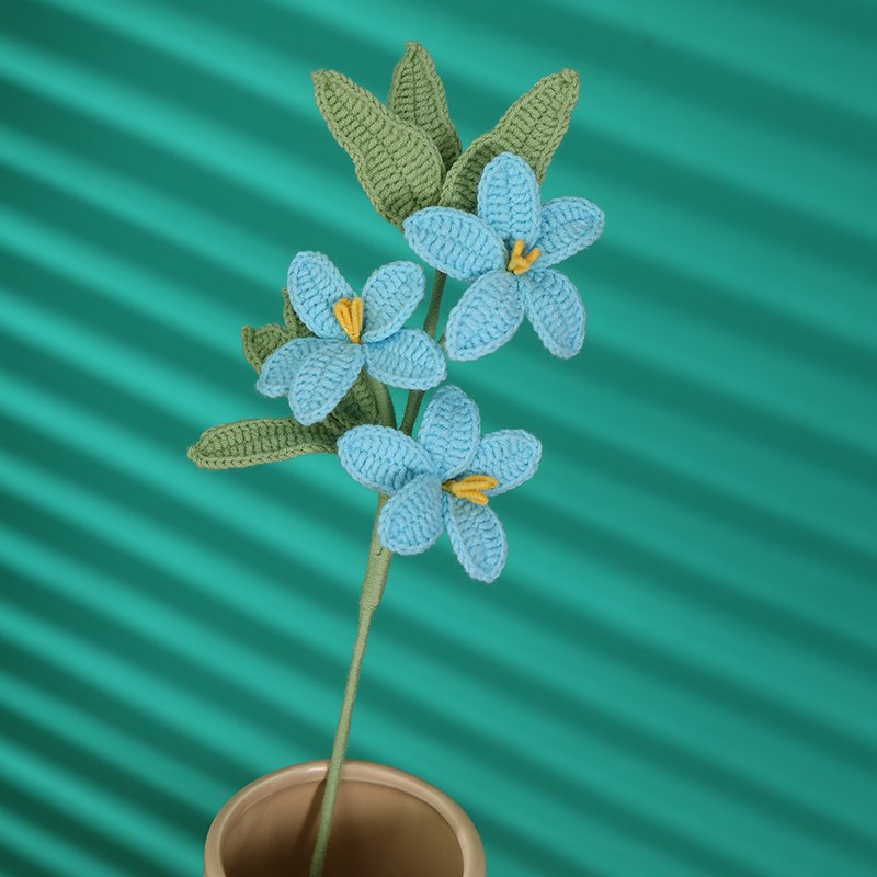 Creative Hand Handmade Flower Crochet Knitting Flowers the Windmill jasmine hand kmitted flower crochet bouquet