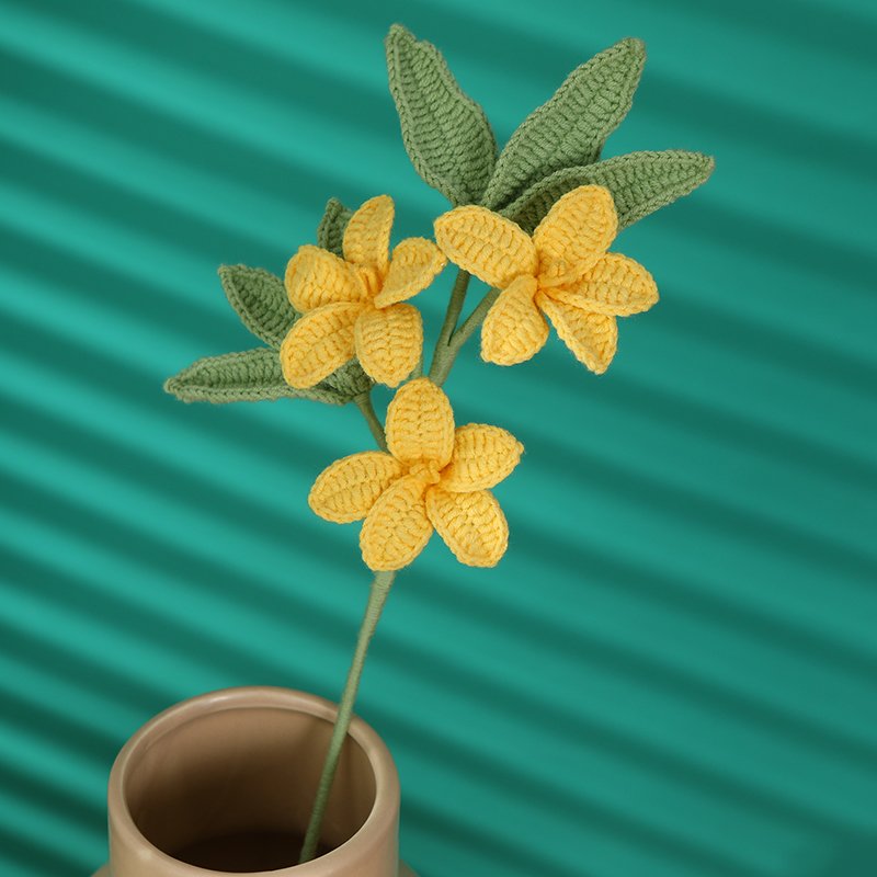 Creative Hand Handmade Flower Crochet Knitting Flowers the Windmill jasmine hand kmitted flower crochet bouquet