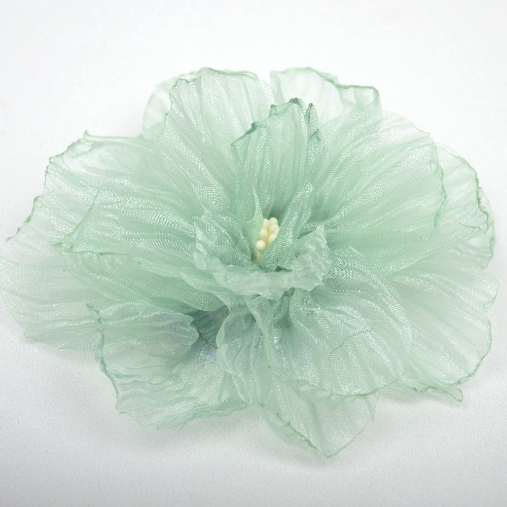 3D Organza Delicate Fabric Flowers Rose bud Handmade Flowers For decoration wedding Flores Artificiales al por mayor