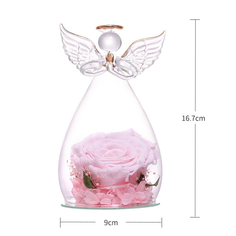Flowers for Delivery Prime Preserved Roses Flowers in Glass Dome Long-Lasting Real Yellow Forever Roses For Valentines Day Gift