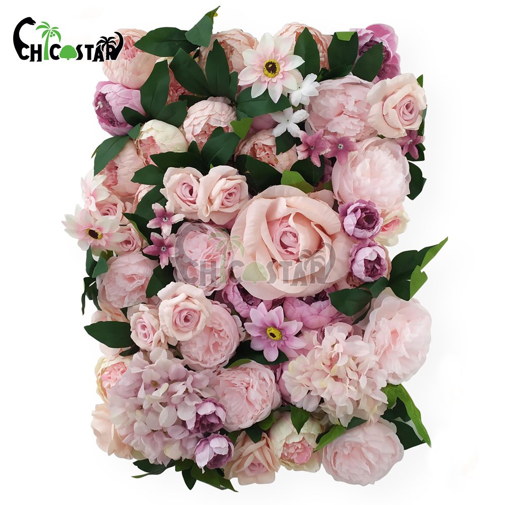 wholesale Wedding scene decoration silk artificial rose flower wall panel