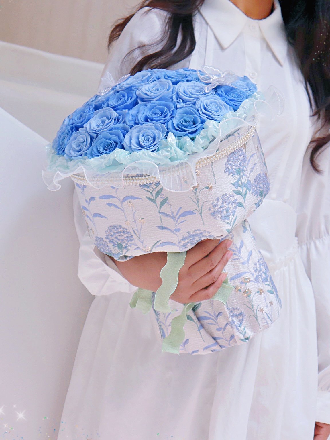 valentines day gift dried flower bouquet real touch flowers preserved rose