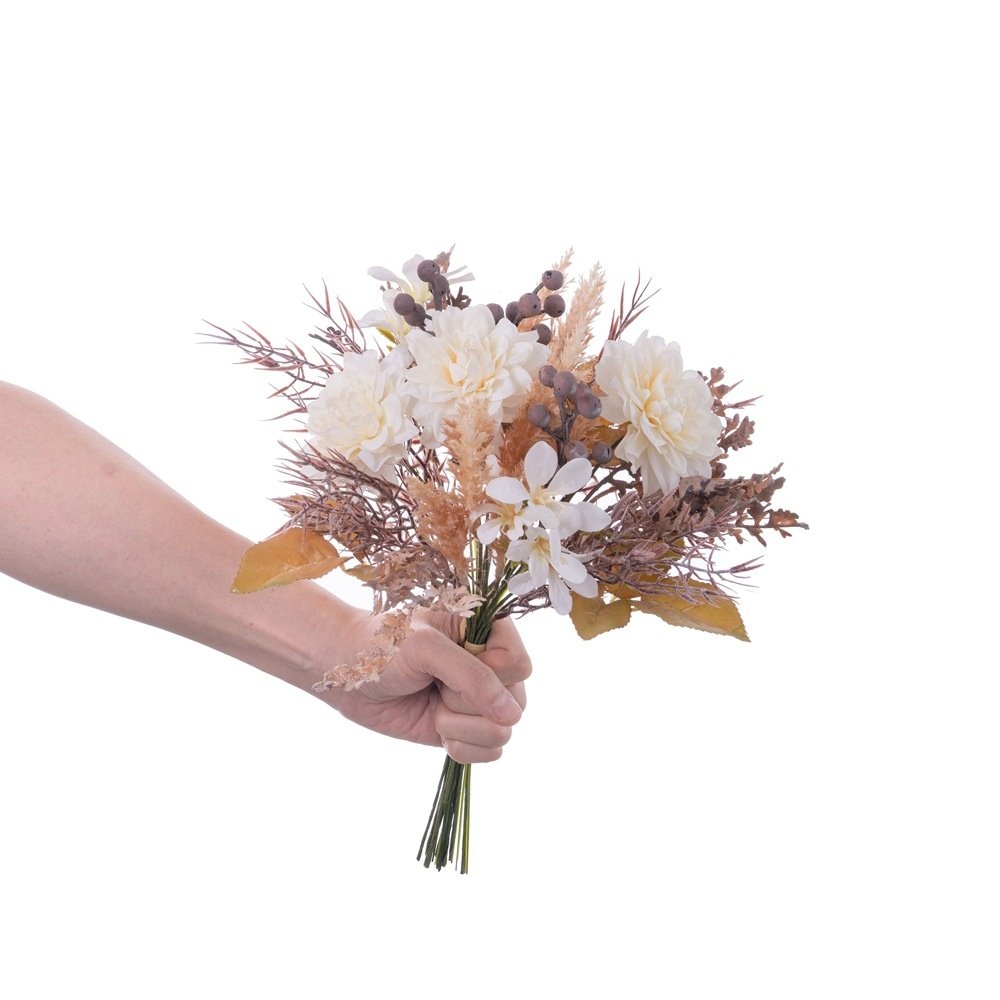 Nian Jun Si Yoyo Dahli Wall Hanging Handpiece Artificial Preserved Flower Decoration Cross-Border CF02024 for Home Decor