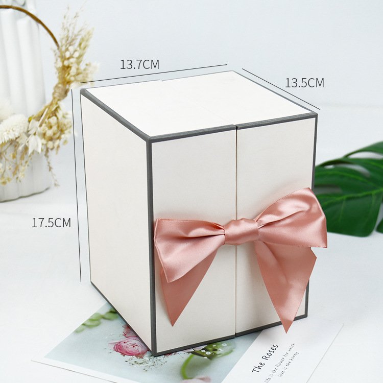 Customized Logo Eternal Flowers High Grade Real Rose Gift Box Flower Real Preserved Red Roses In Gift Box