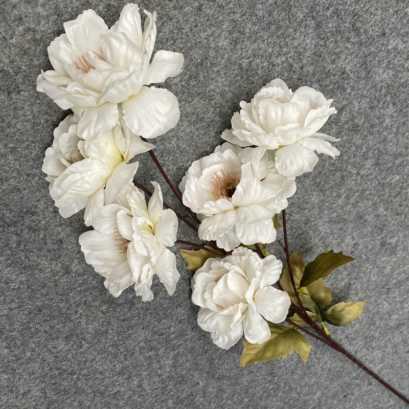 Y-H148 Cheap Artificial Peonies Flowers 6 Heads Silk Peony Artificial Flower Bouquet For Wedding Room Decoration