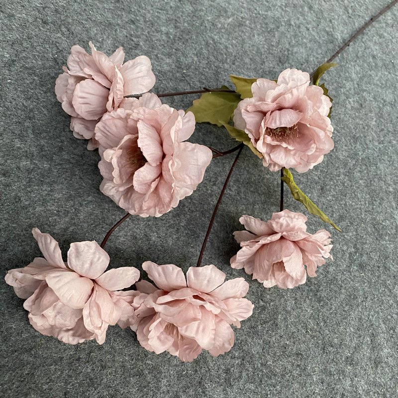 Y-H148 Cheap Artificial Peonies Flowers 6 Heads Silk Peony Artificial Flower Bouquet For Wedding Room Decoration