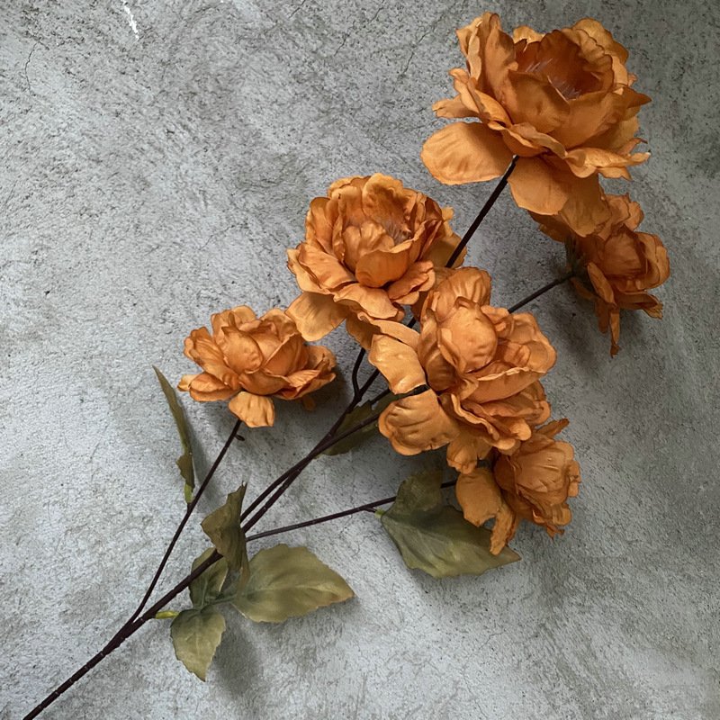 Y-H148 Cheap Artificial Peonies Flowers 6 Heads Silk Peony Artificial Flower Bouquet For Wedding Room Decoration