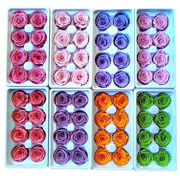 Preserved rose flower 4-5 cm, real natural single rose bloom, cheaper supplier 2023