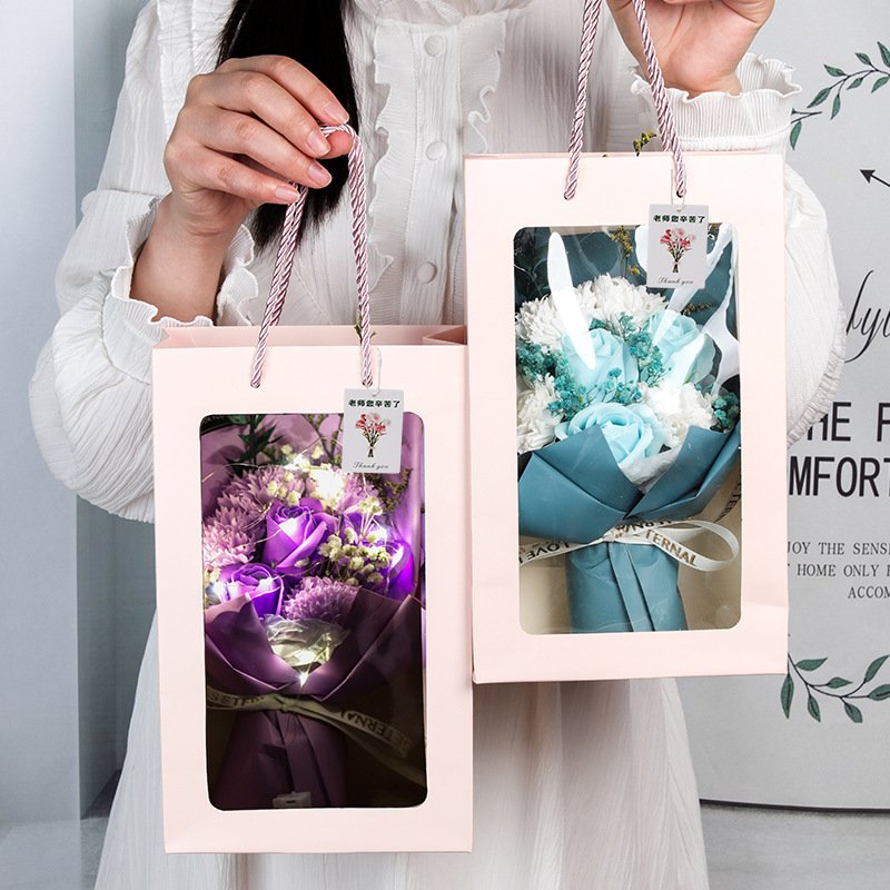 Souvenir Bouquet Flower Home Decoration Artificial Soap Rose Bouquet Wedding Valentine's Day Mother's Day Gifts