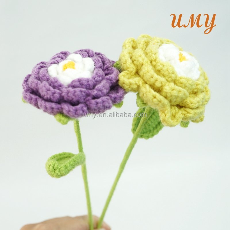 Crochet Flower Wedding Supplies Preserved Flowers Bouquet New Year Spring Graduation Mother's Day Father's Day Boxed