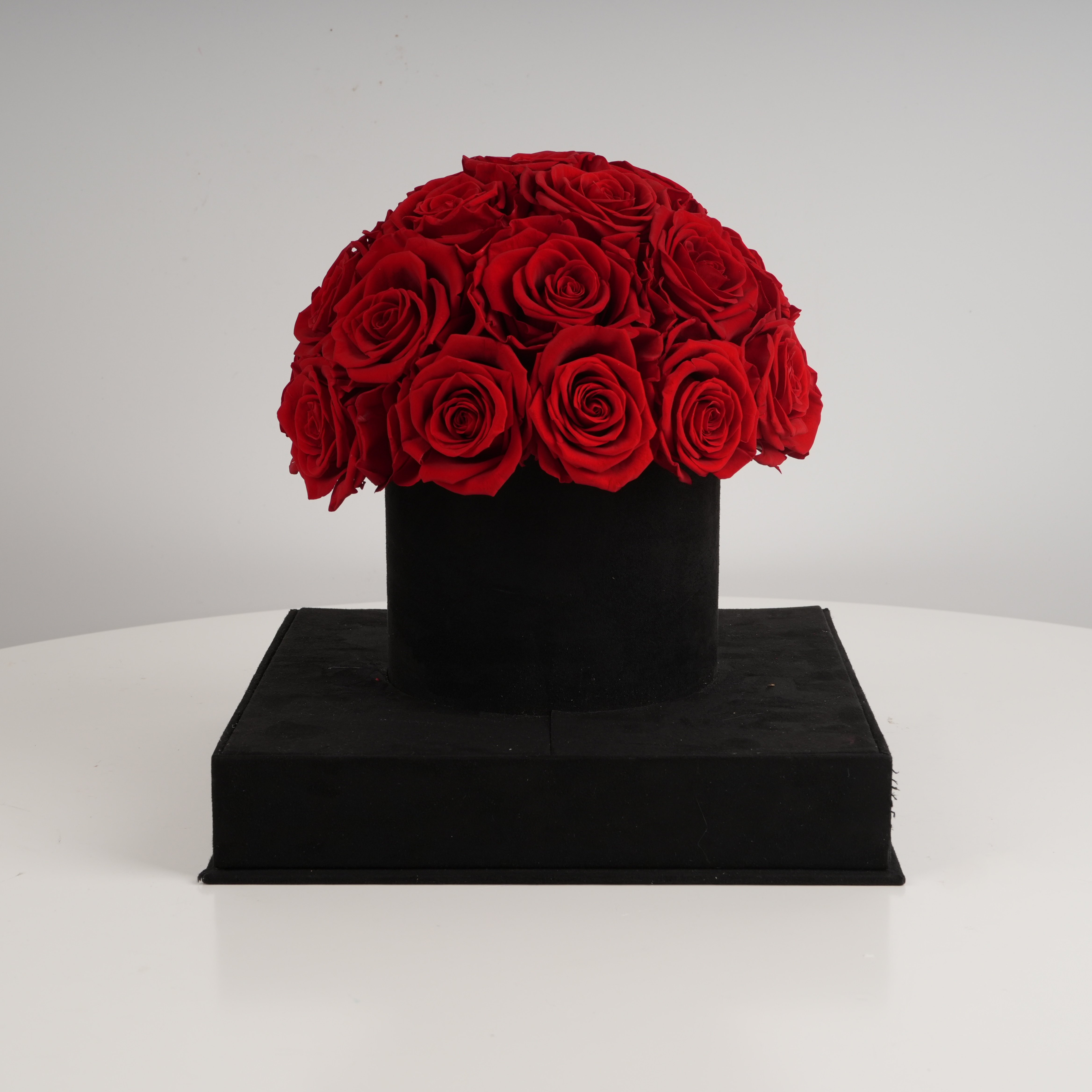 Hot Selling forever rose preserved flowers in gold box for wedding home decoration