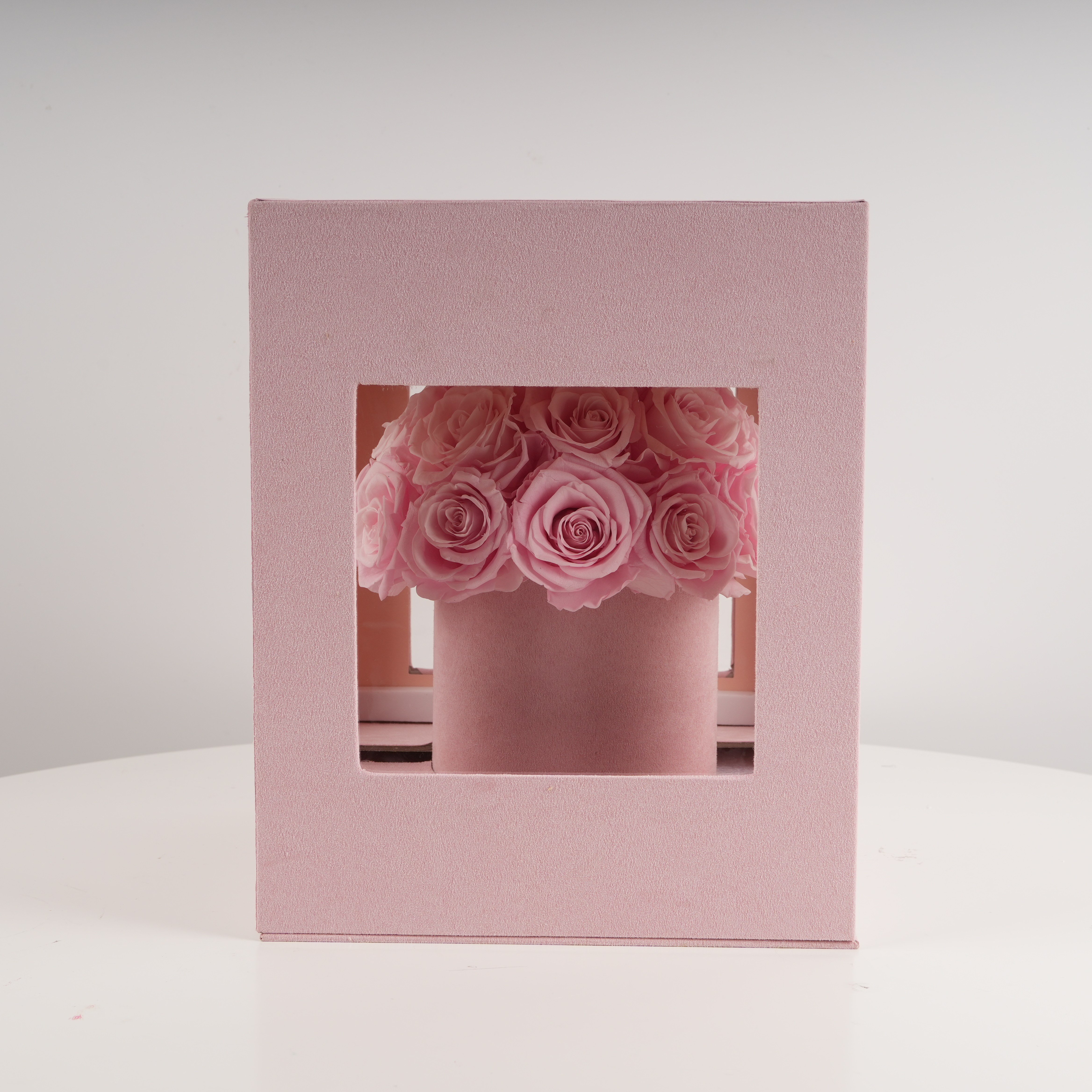 Hot Selling forever rose preserved flowers in gold box for wedding home decoration