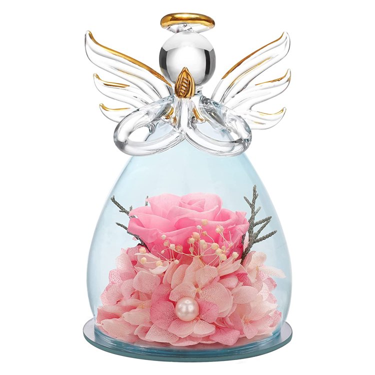 Yunnan hot selling real fresh preserved flower decorative real natural preserved flower in glass dome
