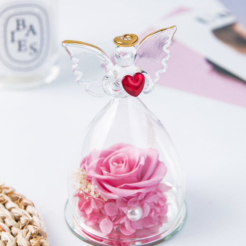 Yunnan hot selling real fresh preserved flower decorative real natural preserved flower in glass dome
