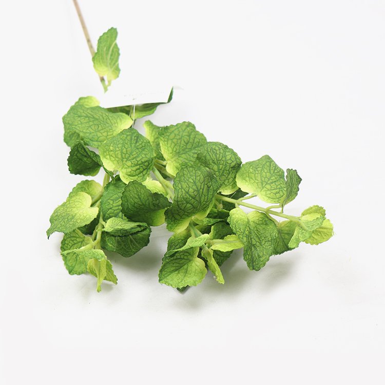 High Quality Small Single Branch Artificial Decorative Flowers Plants 42cm 37 Sets Leaves 2 Mint Valentine's Day Graduation