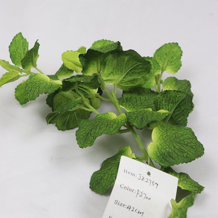 High Quality Small Single Branch Artificial Decorative Flowers Plants 42cm 37 Sets Leaves 2 Mint Valentine's Day Graduation