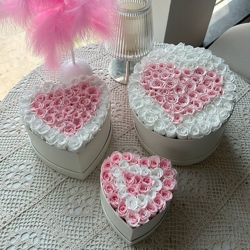 Wholesale Hot Valentine's Day Gift Eternal Rose Preserved Flower Box Decorative Flower Gift Preserved Flower