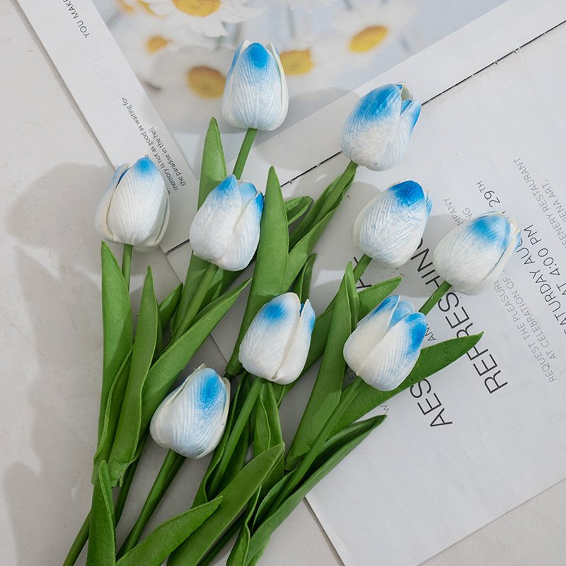 New Arrival Artificial Flower Real Touch Tulip Stem Realistic Tulip Artificial Flower