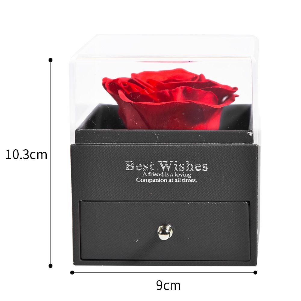 UO Red Blue Eternal Forever Rose Preserved Roses Flowers Acrylic Boxes Mothers Day Flowers For Valentine's Day Wedding gift