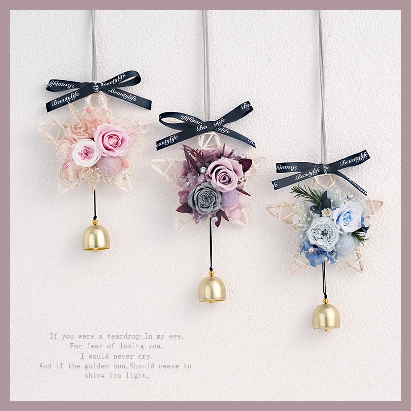 Decorative flowers wreaths and plants Car pendant Preserved Decorative Eternal Immortal Natural flowers Gifts