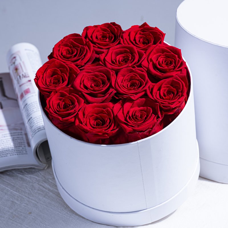 Multiple styles preserved red eternal flower rose boxes square circular heart-shaped beautiful gift boxes Valentine's Day gifts