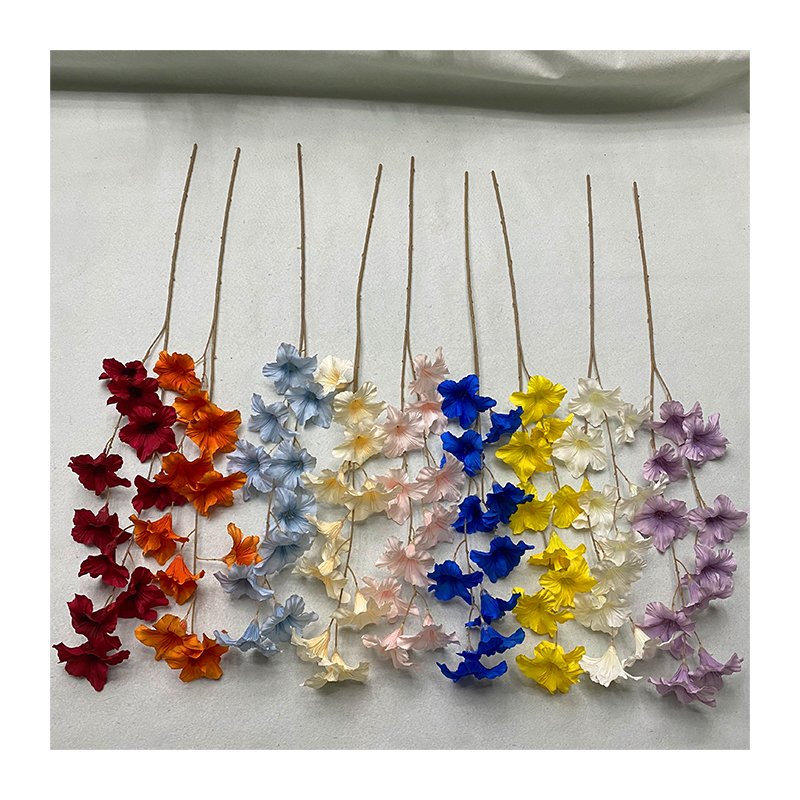 Artificial Flowers Decorative Long Branch Morning Glory Flower For Home Wedding