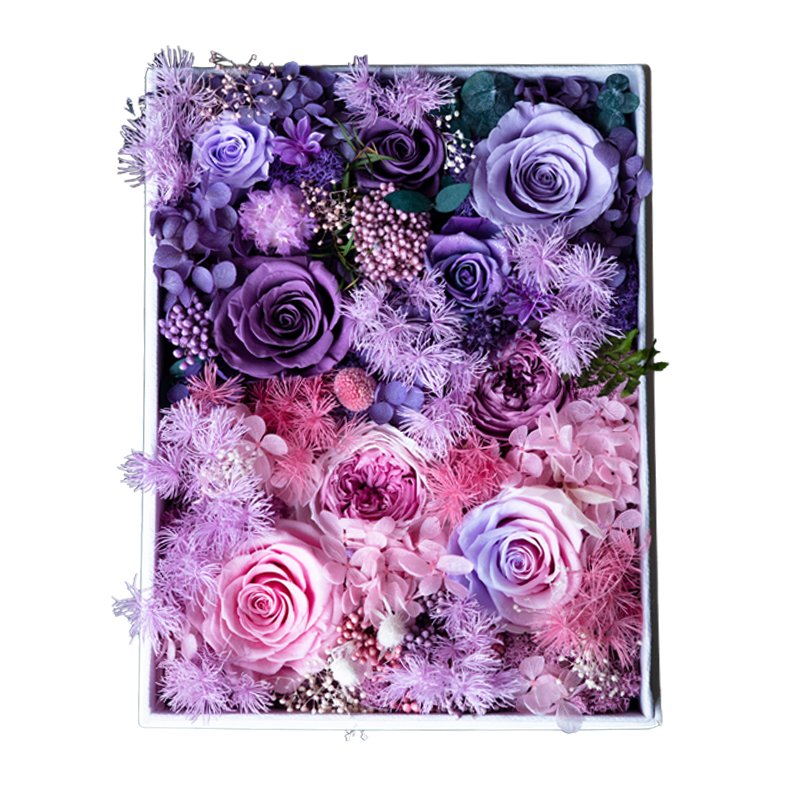Yunnan Luxury Square Box Preserved Flower Ornaments For Mother's Day Birthday Valentine's Day Wedding Decoration flowers