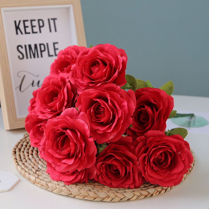 GIGA High Quality Pink Artificial Magic Rose Flower Bulk Preserved Silk Cloth and Velvet for Garden Events Back to School