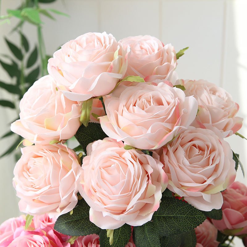 GIGA High Quality Pink Artificial Magic Rose Flower Bulk Preserved Silk Cloth and Velvet for Garden Events Back to School