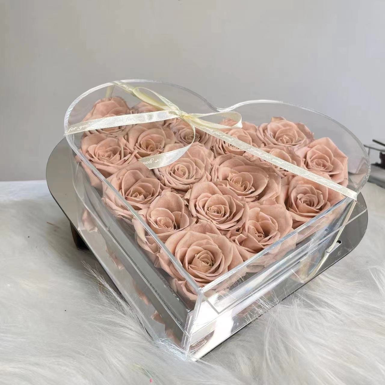 Wholesale Preserved A Grade Rose Flower Eternal Everlasting Roses Flowers In Gift Heart box