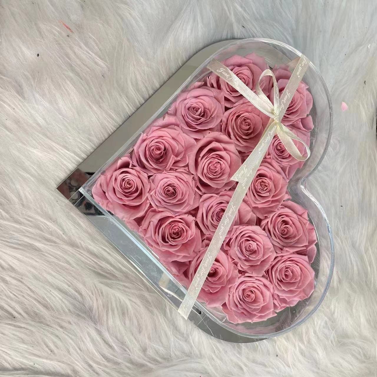 Wholesale Preserved A Grade Rose Flower Eternal Everlasting Roses Flowers In Gift Heart box