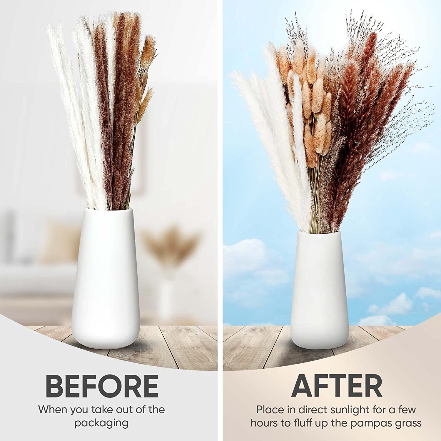 Large Size Preserved Flower Dried Pampas Grass For Wedding Decor