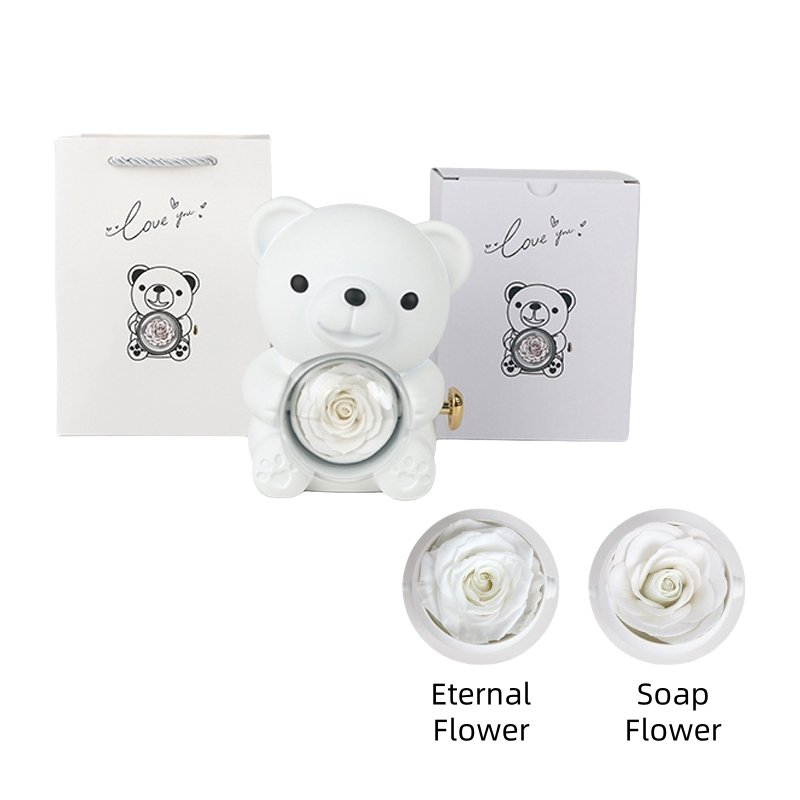 Wholesale lovely little bear transparent ring plastic jewelry box packaging gift box