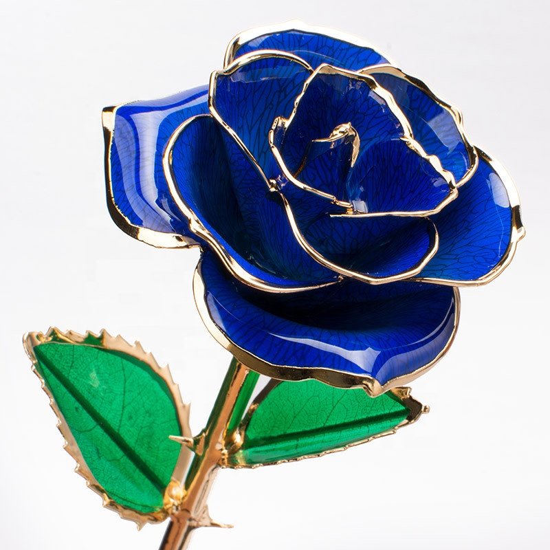 hot sale natural rose 24k real gold plated rose Preserved flowers saint valentine Day mothers day gifts