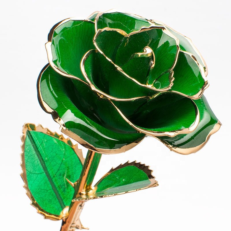 hot sale natural rose 24k real gold plated rose Preserved flowers saint valentine Day mothers day gifts