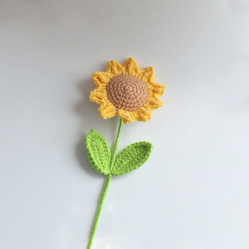 2024 Handmade Knitting Large Bouquet Crochet Roses Convallaria Flowers New Creative Wool Cotton Wedding Birthday Gift