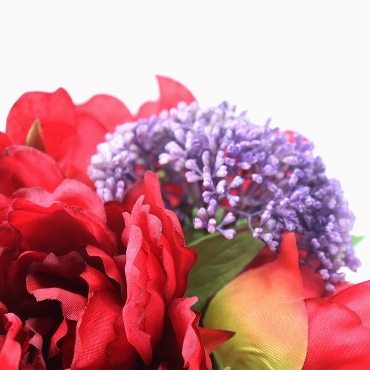 Wholesale 31cm 4-Head Wedding Decoration Artificial Peony Hydrangea Fruit Bouquet Preserved Flowers Plants Sale Artificial