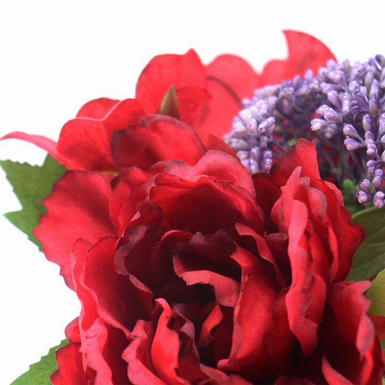 Wholesale 31cm 4-Head Wedding Decoration Artificial Peony Hydrangea Fruit Bouquet Preserved Flowers Plants Sale Artificial