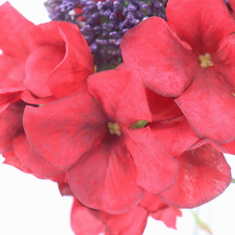 Wholesale 31cm 4-Head Wedding Decoration Artificial Peony Hydrangea Fruit Bouquet Preserved Flowers Plants Sale Artificial