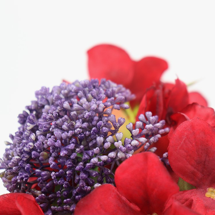 Wholesale 31cm 4-Head Wedding Decoration Artificial Peony Hydrangea Fruit Bouquet Preserved Flowers Plants Sale Artificial