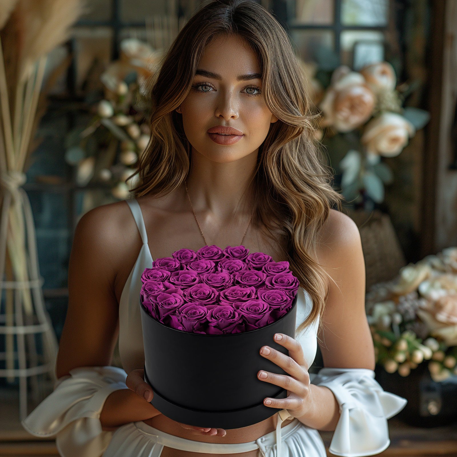 MCfloral New Product Ideas 2024 Rose Preserved Flower Wedding Decoration Supplies Blue Immortal Rosa Eterna Eternity Rose