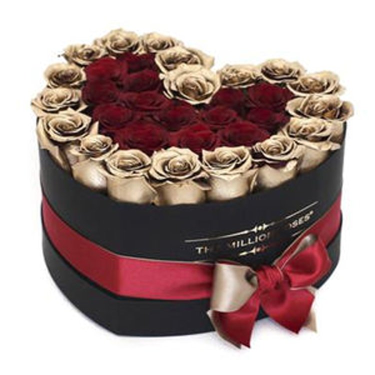 summer flora New Products Heart Shaped Box Romantic and Pragmatic Gift With Preserved Roses Flower Eternal Roses For Wedding