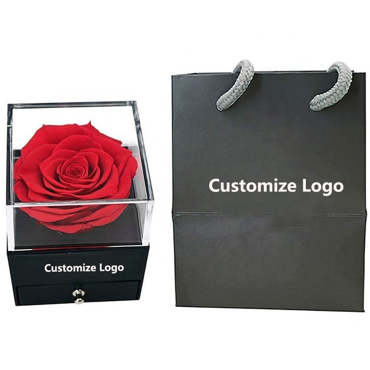 New product ideas preserved decoration forever gift acrylyc flower rose box