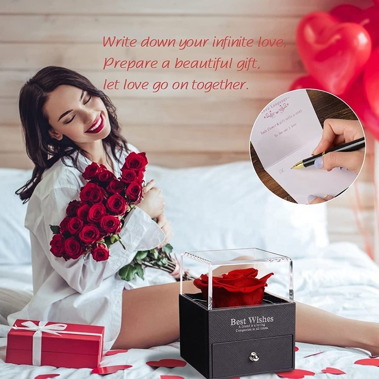 New product ideas preserved decoration forever gift acrylyc flower rose box