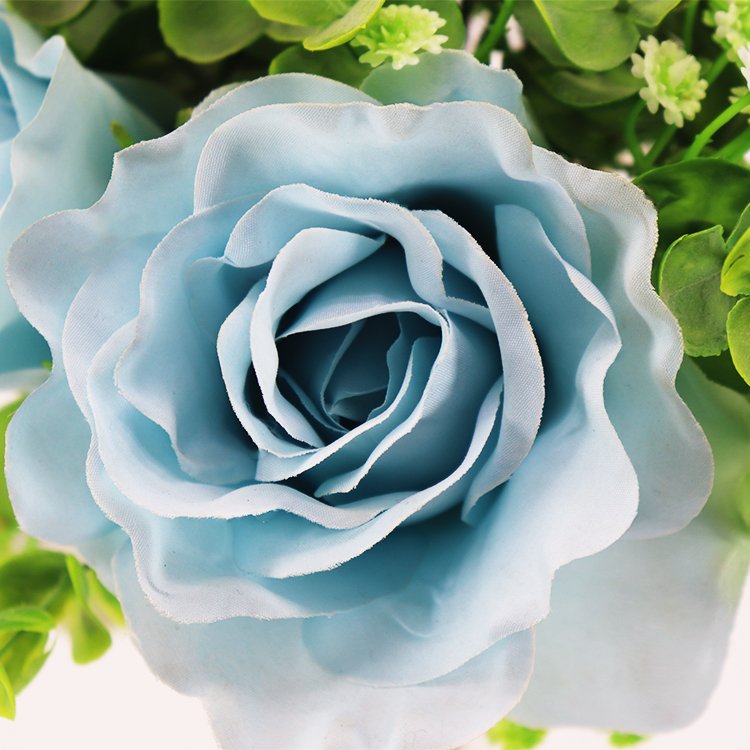 Wholesale 41cm Small Wild Bouquet Artificial Rose Eucalyptus Leaf Wreaths Plants Preserved Flowers & Decorative Wreaths