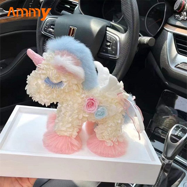 AM-PFE22B Ammy Valentine's Day gift Preserved Flowers Unicorn garden Acrylic gift box Eternal flower wings Unicorn Birthday gift