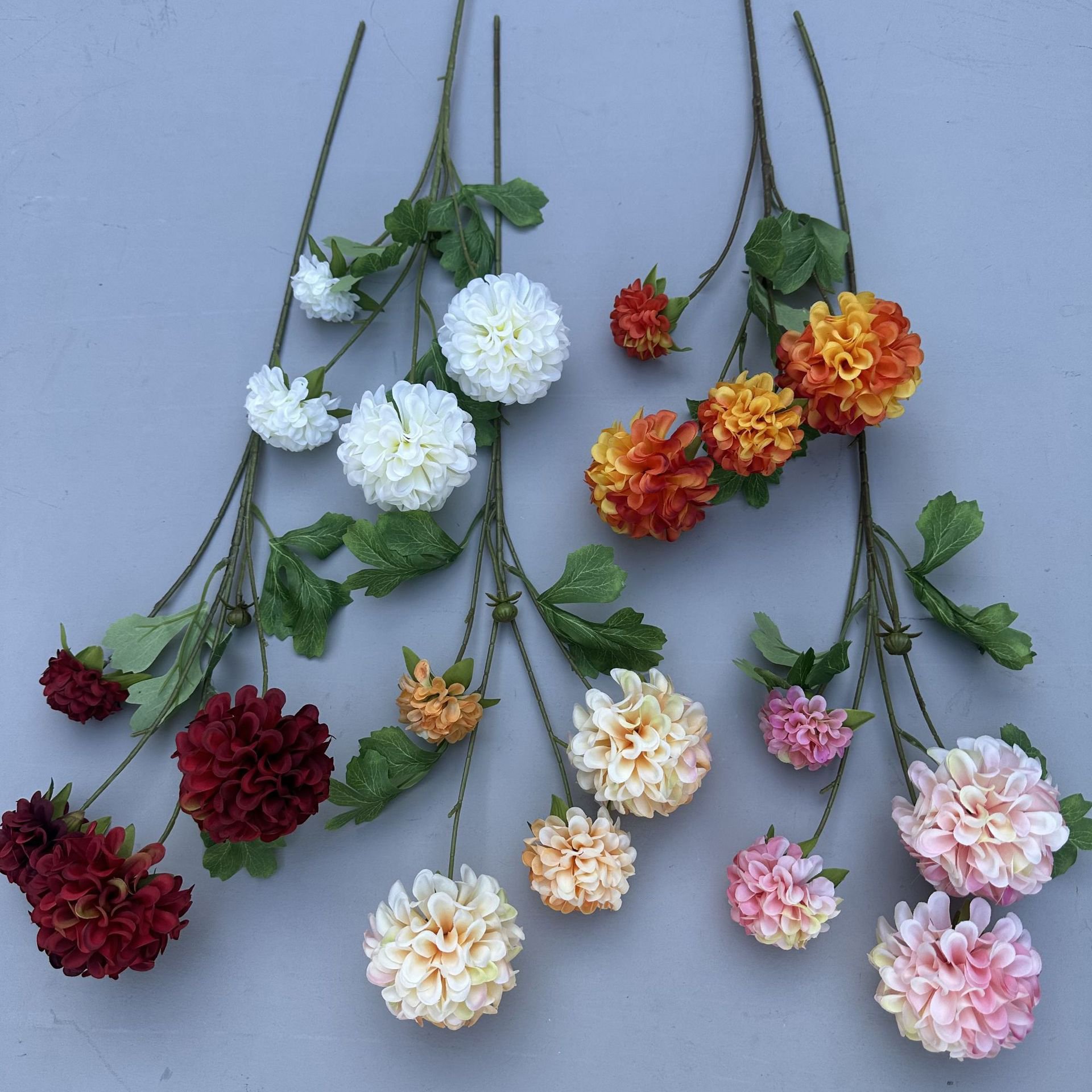 M-P124 Faux hydrangeas flowers white hydrangeas flowers artificial bulk silk hydrangeas