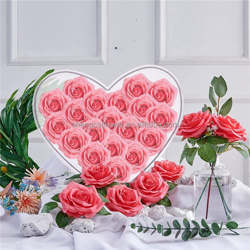 preserved roses box luxury Mothers day gifts valentines Day real natural eternal rose flower preserved roses in acrylic box